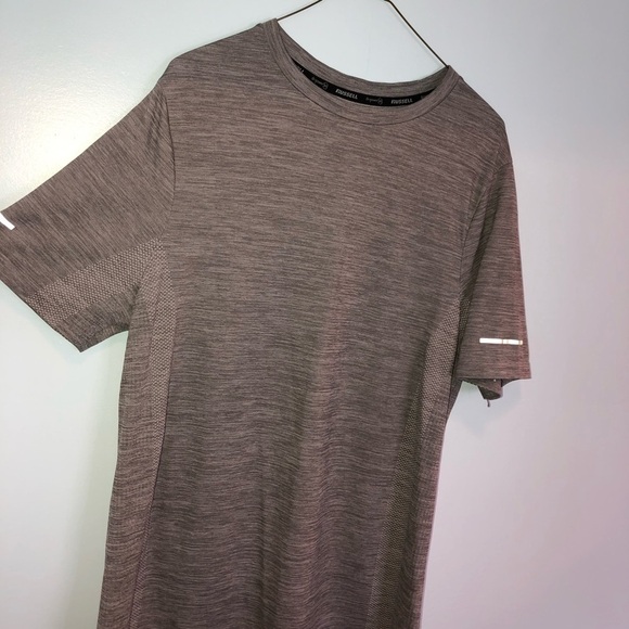 Russell dri-power 360 size large training fit gray short sleeve tee shirt - Picture 6 of 11